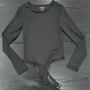 Stylish Black Long Sleeve Bodysuit